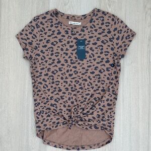Abercrombie & Fitch Leopard Print Knot Tee
